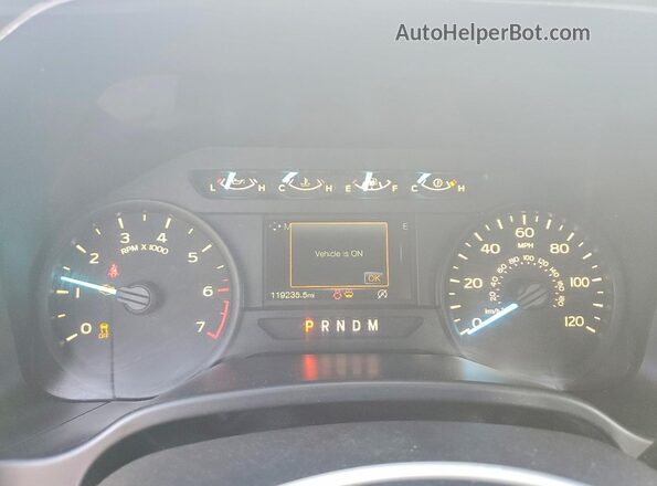 1FTMF1CP7JKE23341 2018 FORD F150 White Instrument cluster view