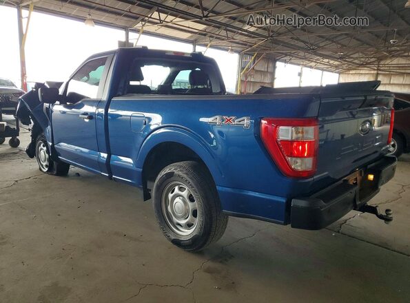 1FTMF1E56PKF33527 2023 FORD F150 Blue Trasero izquierdo