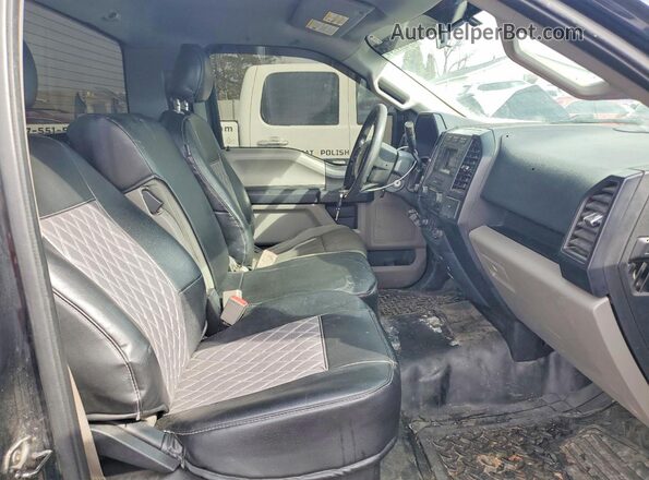 1FTMF1E57JKF45015 2018 FORD F150 Black Vista de los asientos traseros