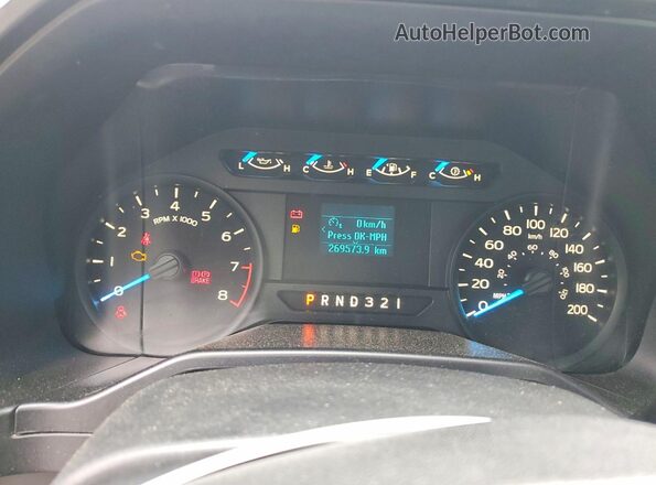 1FTMF1E86HKC77451 2017 FORD F150 Blue Instrument cluster view