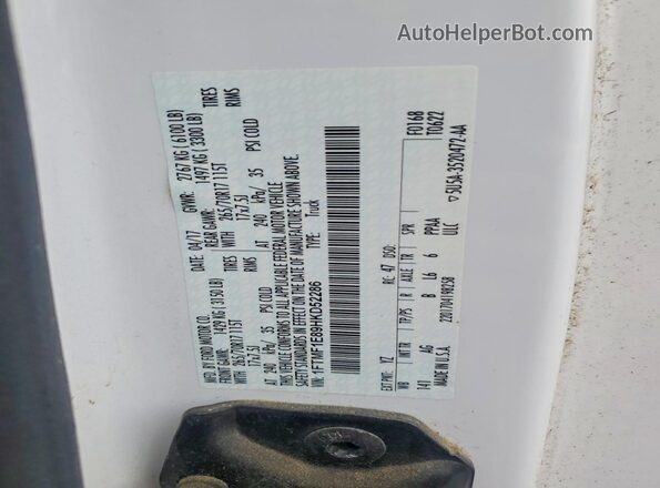 1FTMF1E89HKD52286 2017 FORD F150 White Engine compartment view