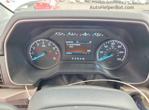 1FTMF1EB5MKE78957 2021 FORD F150 White Instrument cluster view