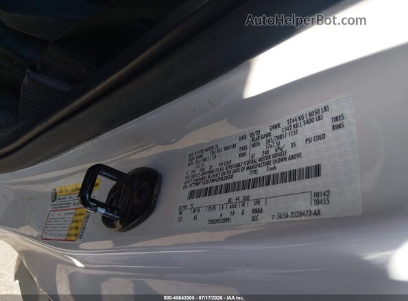 1FTMF1EB7NKD82930 2022 FORD F150 White Widok komory silnika