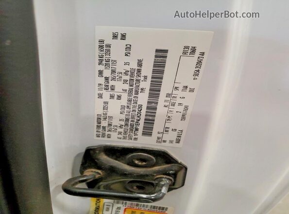 1FTMF1EP4LKD04260 2020 FORD F150 White Вид підкапотного простору