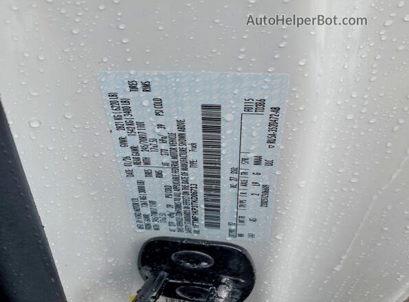 1FTMF1KP3TKD06733 2026 FORD F150 White VIN sticker view