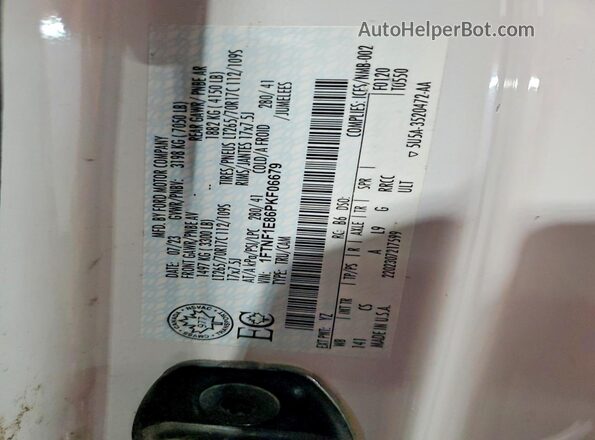1FTNF1E86PKF06679 2023 FORD F150 White Սալոնի 360 աստիճան տեսք