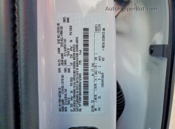 1FTVW1BK9SWG12383 2025 FORD F150 Белый Вид подкапотного пространства