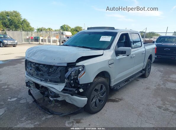 1FTVW1EV0PWG29375 2023 FORD F-150 LIGHTNING Серый Передняя левая четверть