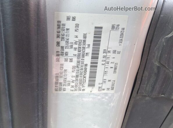 1FTYE2CM7KKB49186 2019 FORD TRANSIT Белый Вид спереди