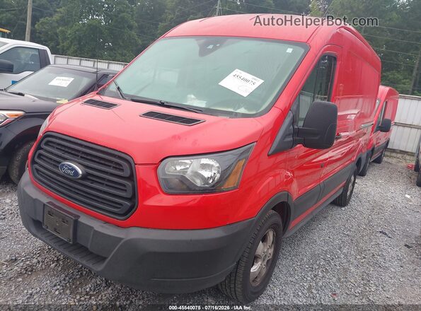 1FTYR1DG3KKB31050 2019 FORD TRANSIT-250 Red წინა მარცხენა ხედი სამი მეოთხედიდან