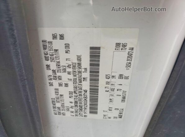 1FTYR1ZM3GKB37145 2016 FORD TRANSIT White VIN კოდის სტიკერის ხედი