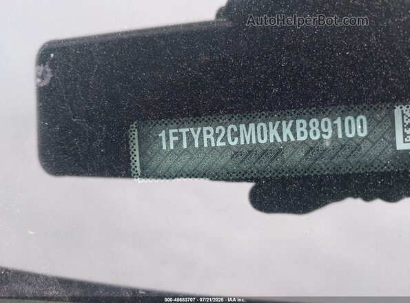 1FTYR2CM0KKB89100 2019 FORD TRANSIT-250 White Engine compartment view