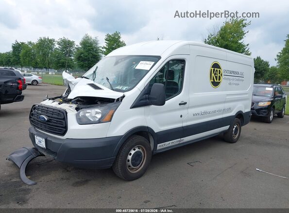 1FTYR2CM1KKB66473 2019 FORD TRANSIT-250 White წინა მარცხენა ხედი სამი მეოთხედიდან