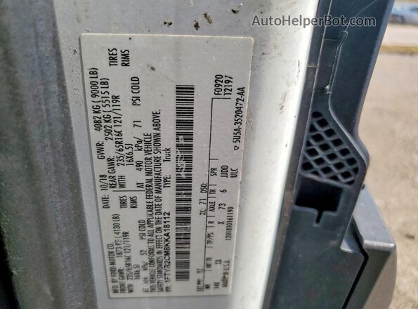 1FTYR2CM8KKA18112 2019 FORD TRANSIT White Vista del compartimento del motor
