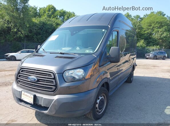 1FTYR2XM7JKA33791 2018 FORD TRANSIT-250 Gray Առջևի ձախ երեք քառորդ տեսարան