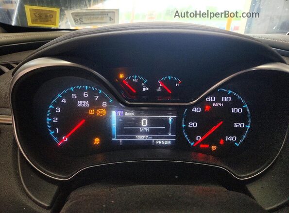 1G1145S35GU164367 2016 CHEVROLET IMPALA Blue Вид щитка приладів