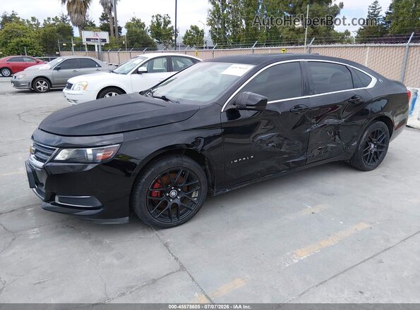 1G11Z5SAXGU141280 2016 CHEVROLET IMPALA Black წინა მარცხენა ხედი სამი მეოთხედიდან