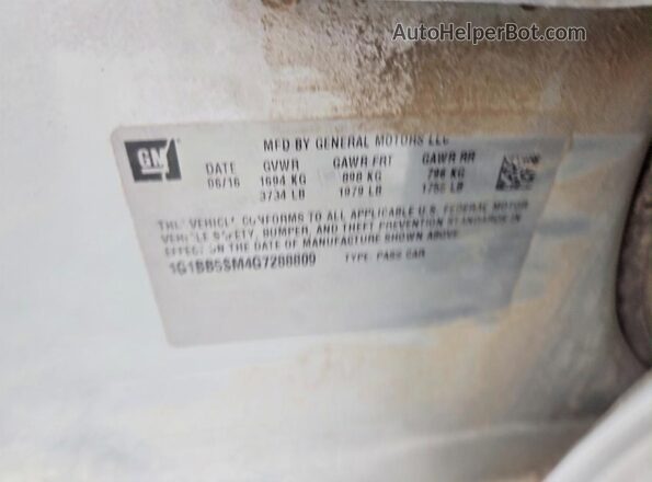 1G1BB5SM4G7288809 2016 CHEVROLET CRUZE Silver Շարժիչի բաժամունքի տեսք
