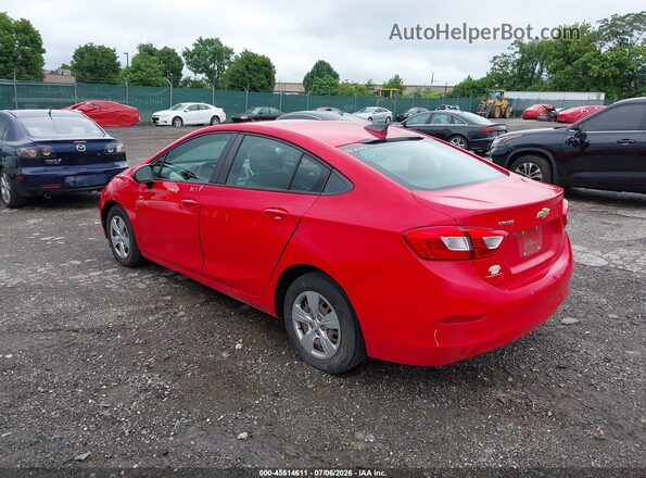 1G1BC5SM0J7206322 2018 CHEVROLET CRUZE Red Հետևի ձախ