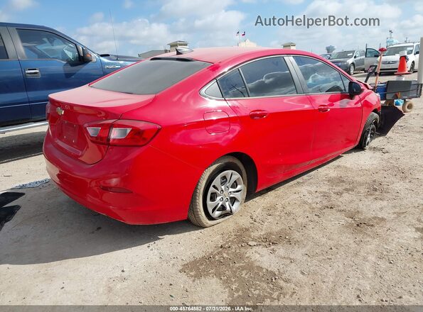 1G1BC5SM1K7128134 2019 CHEVROLET CRUZE Красный Задняя правая четверть