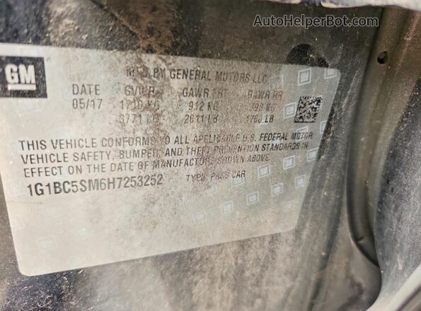 1G1BC5SM6H7253252 2017 CHEVROLET CRUZE Black Widok komory silnika