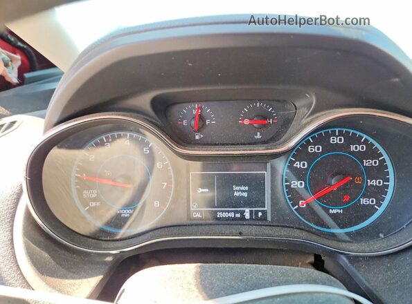 1G1BE5SM0H7276293 2017 CHEVROLET CRUZE Red Instrument cluster view