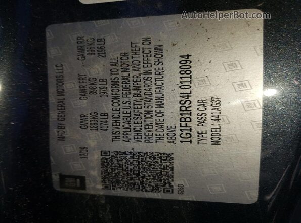 1G1FB1RS4L0118094 2020 CHEVROLET CAMARO Gray Vista de los asientos traseros