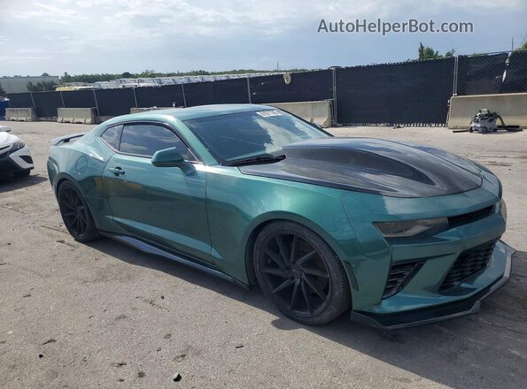 1G1FF1R70J0119627 2018 CHEVROLET CAMARO Teal Front right