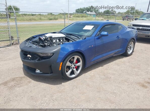 1G1FF1R72M0141875 2021 CHEVROLET CAMARO Синий Передняя левая четверть