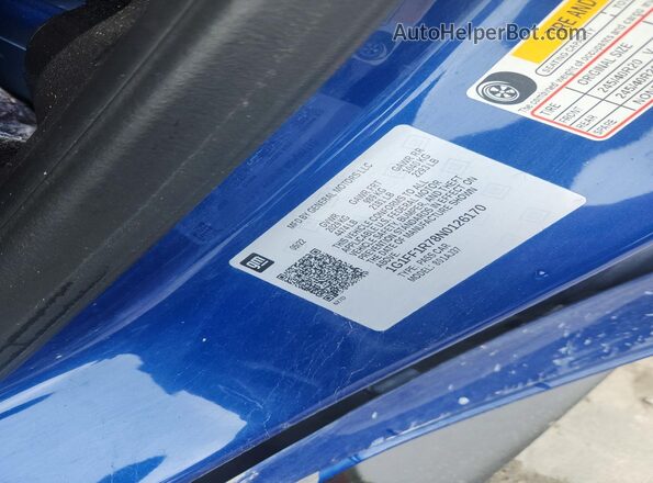 1G1FF1R78N0126170 2022 CHEVROLET CAMARO Blue Widok komory silnika