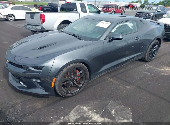 1G1FH1R76H0129292 2017 CHEVROLET CAMARO Gray Vista tres cuartos delantera izquierda