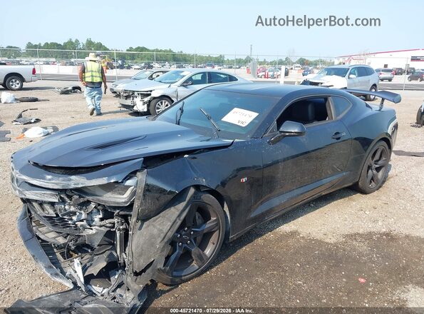 1G1FH1R7XH0113581 2017 CHEVROLET CAMARO Black წინა მარცხენა ხედი სამი მეოთხედიდან
