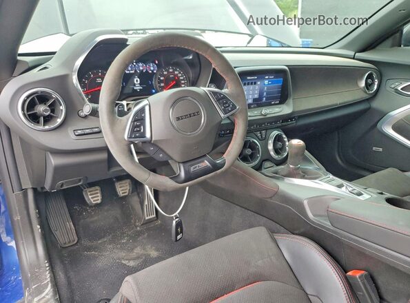 1G1FJ1R66M0140248 2021 CHEVROLET CAMARO Blue Dashboard view