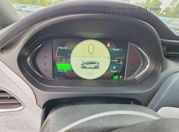 1G1FW6S02J4138943 2018 CHEVROLET BOLT Gray Vista del cuadro de instrumentos