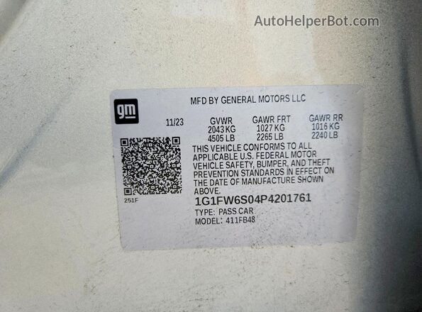 1G1FW6S04P4201761 2023 CHEVROLET BOLT Silver Շարժիչի բաժամունքի տեսք