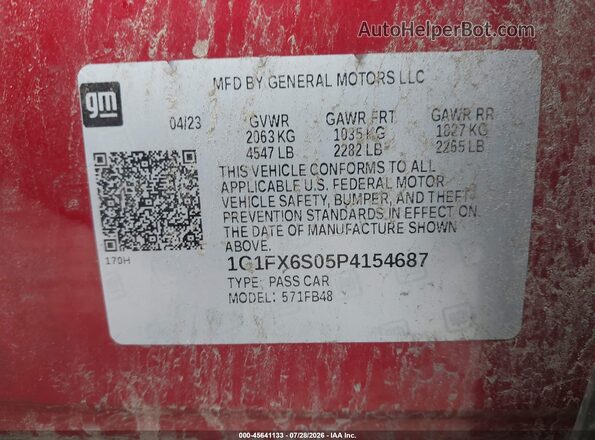 1G1FX6S05P4154687 2023 CHEVROLET BOLT Red Engine compartment view