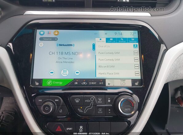 1G1FZ6S04L4113441 2020 CHEVROLET BOLT Серый 
