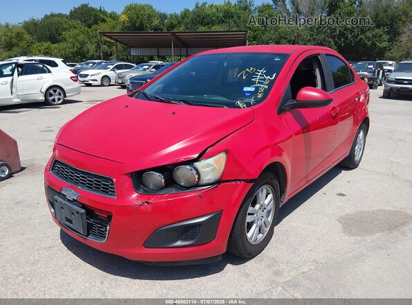 1G1JC5SH3G4154273 2016 CHEVROLET SONIC Red Առջևի ձախ երեք քառորդ տեսարան