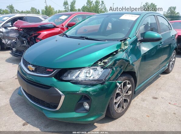 1G1JD5SH1J4125519 2018 CHEVROLET SONIC Green Widok z przodu