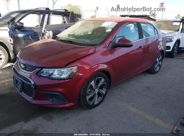 1G1JF5SB1H4117971 2017 CHEVROLET SONIC Burgundy Առջևի ձախ երեք քառորդ տեսարան