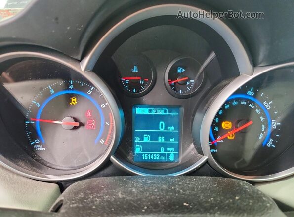 1G1PA5SH2G7107413 2016 CHEVROLET CRUZE Blue Instrument cluster view