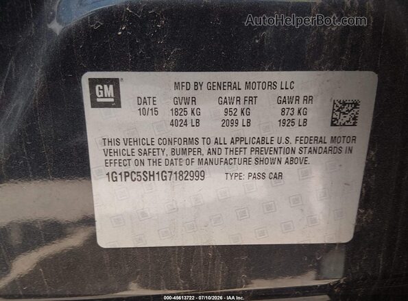 1G1PC5SH1G7182999 2016 CHEVROLET CRUZE Dark Blue Вид подкапотного пространства