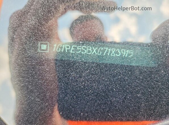1G1PE5SBXG7183915 2016 CHEVROLET CRUZE Black Engine compartment view