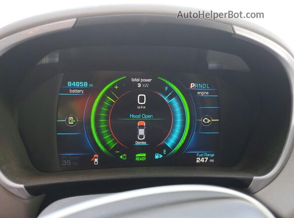 1G1RC6S55JU153616 2018 CHEVROLET VOLT White Vista del cuadro de instrumentos