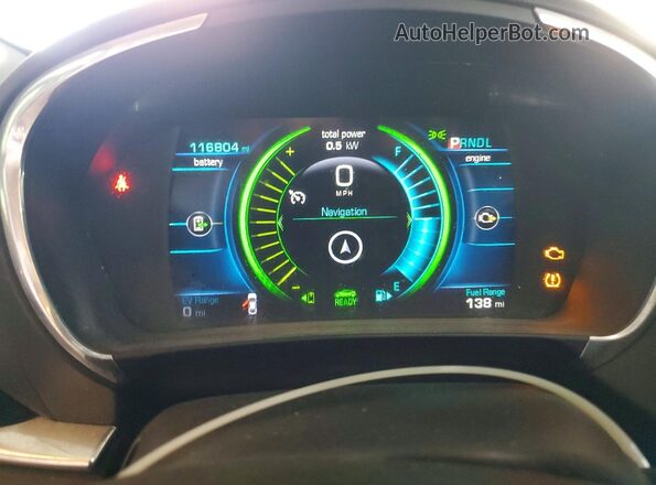 1G1RD6S52HU182143 2017 CHEVROLET VOLT Silver Вид щитка приладів