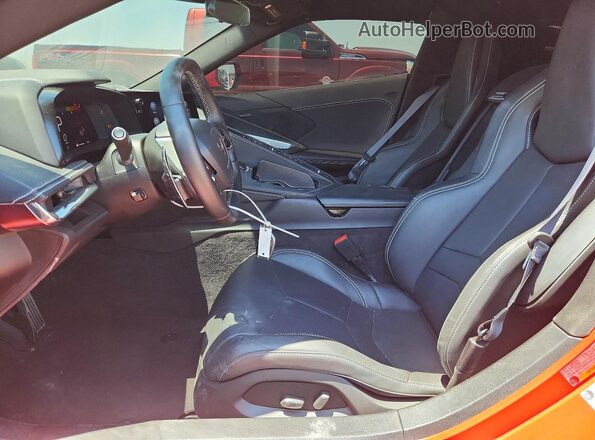 1G1Y62D43L5107182 2020 CHEVROLET CORVETTE Red Вид салону спереду