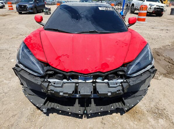 1G1Y62D43L5107182 2020 CHEVROLET CORVETTE Red Вид спереду