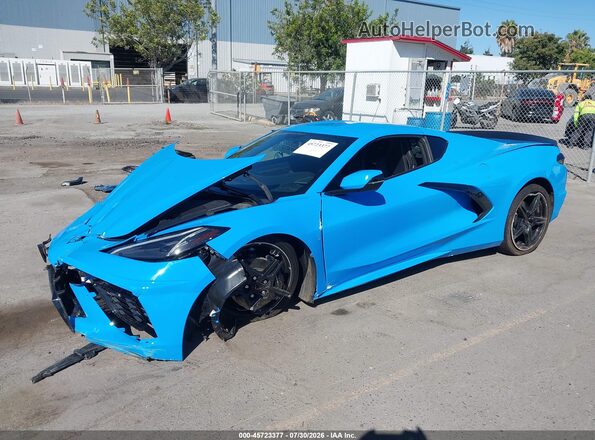 1G1Y62D46L5117527 2020 CHEVROLET CORVETTE Blue Front left