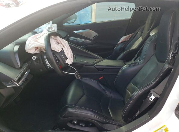 1G1Y72D49L5000490 2020 CHEVROLET CORVETTE White Вид салону спереду