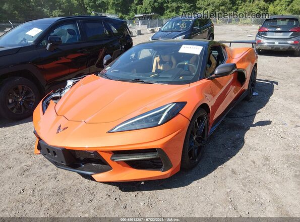1G1Y82D45L5114578 2020 CHEVROLET CORVETTE Оранжевый Передняя левая четверть